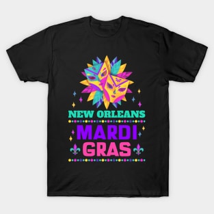 New Orleans Carnival Beads And Blings Party 2022 Mardi Gras T-Shirt